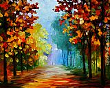 Forest Paintings - FOREST CLEARING by Leonid Afremov